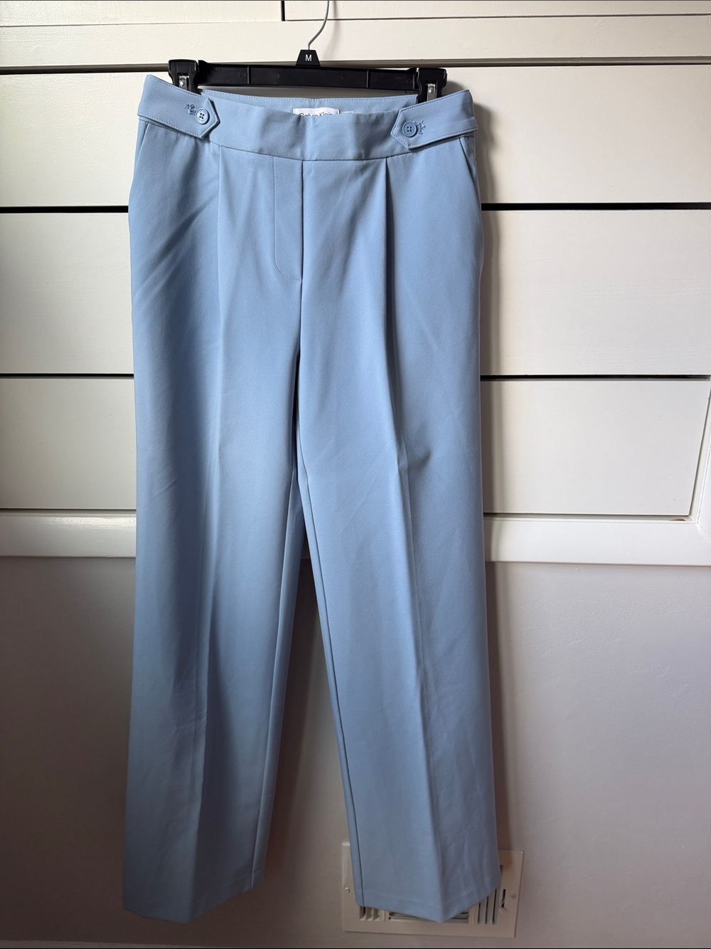 Calvin Klein Pastel Blue High-Rise Tailored Trousers